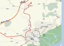 Karte: zeigt Anfahrt zur Quintinha Loendros